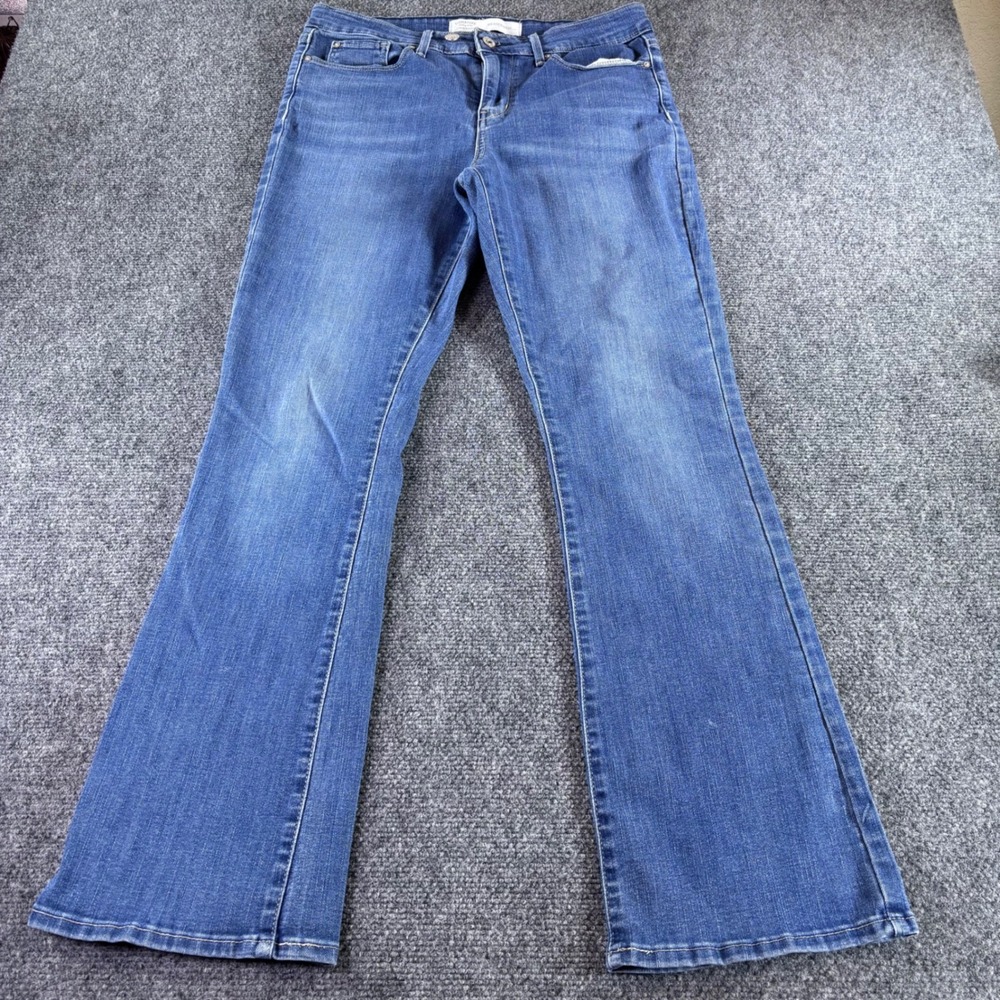 Signature Levi Strauss Bootcut Jeans Womens 8M Blue Mid Rise Stretch Denim 94364